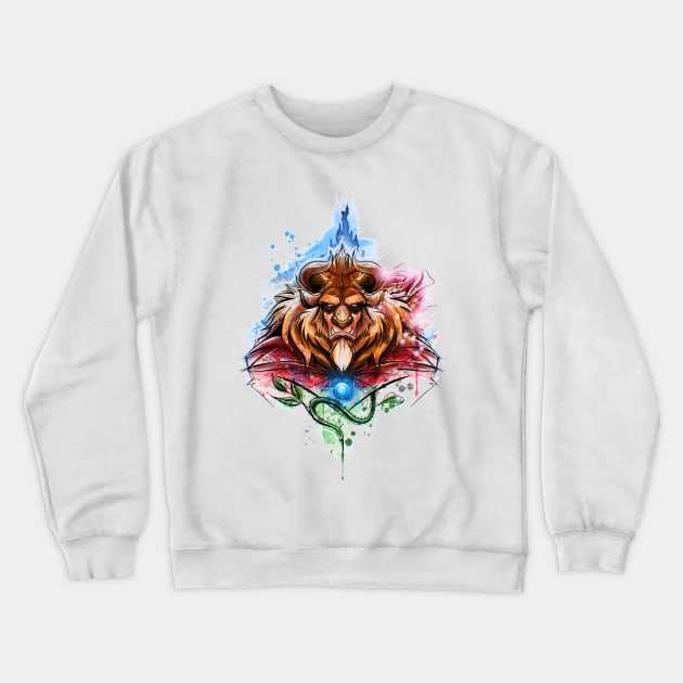 lone Beast Crewneck Sweatshirt by Cyberframe